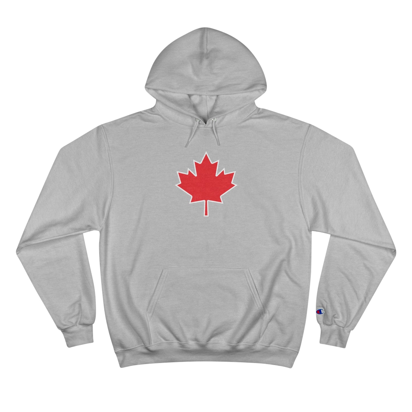 Red Maple Leaf Champion Hoodie - Canadian Pride Sweatshirt