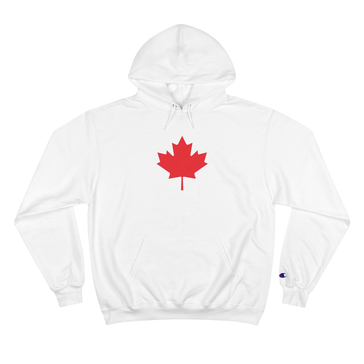 Red Maple Leaf Champion Hoodie - Canadian Pride Sweatshirt