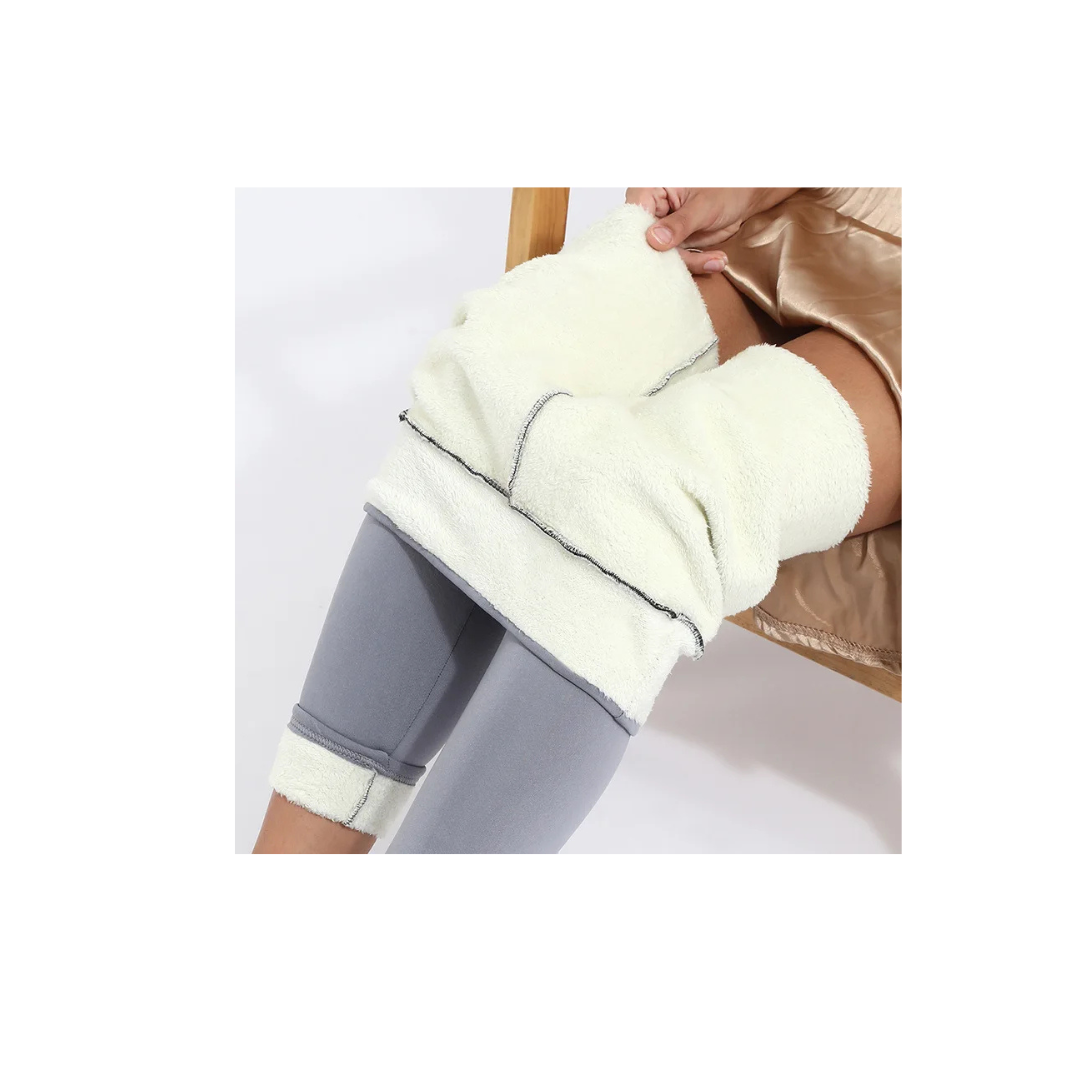 Women Thermal Leggings Winter Warm Sexy Elastic Translucent Pantyhose Female Fleece Thermal High Waist Slim Thicken Tight Pants