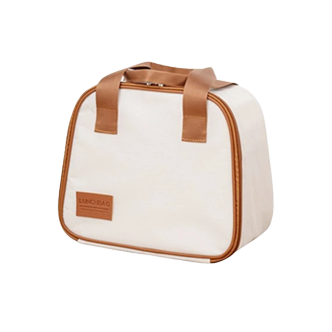 4 Shapes Beige Simple Lunch Bags Girls Large-capacity Japanese Bentro Bag Insulated Thermal Portable for Travel Picnic