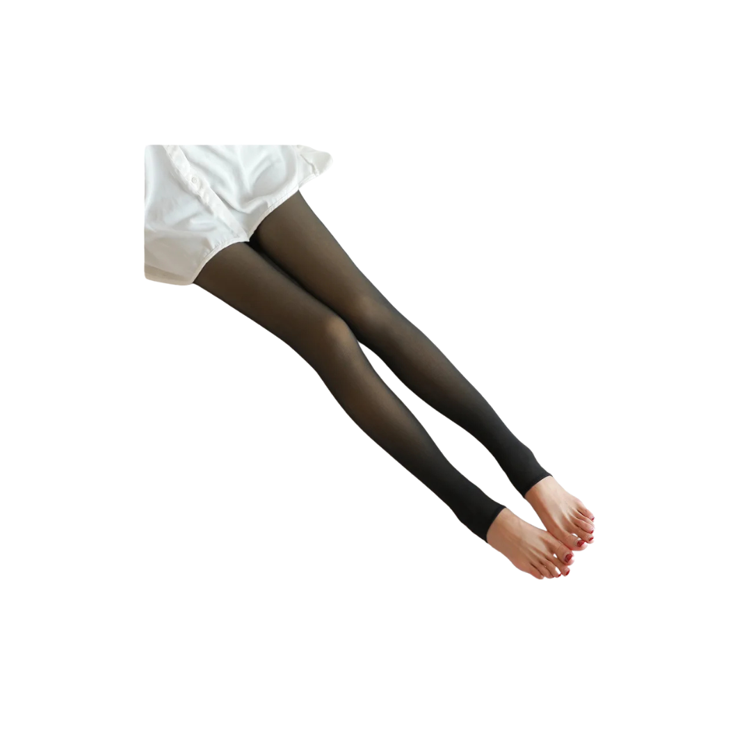 Women Thermal Leggings Winter Warm Sexy Elastic Translucent Pantyhose Female Fleece Thermal High Waist Slim Thicken Tight Pants