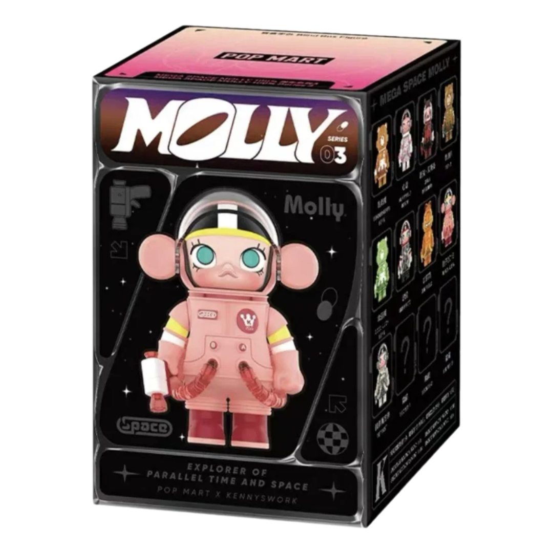 Mega Space Molly 100% Blind Box Anniversary V3 Series Molly Collection Figurine Model Toy Girl Birthday Gifts