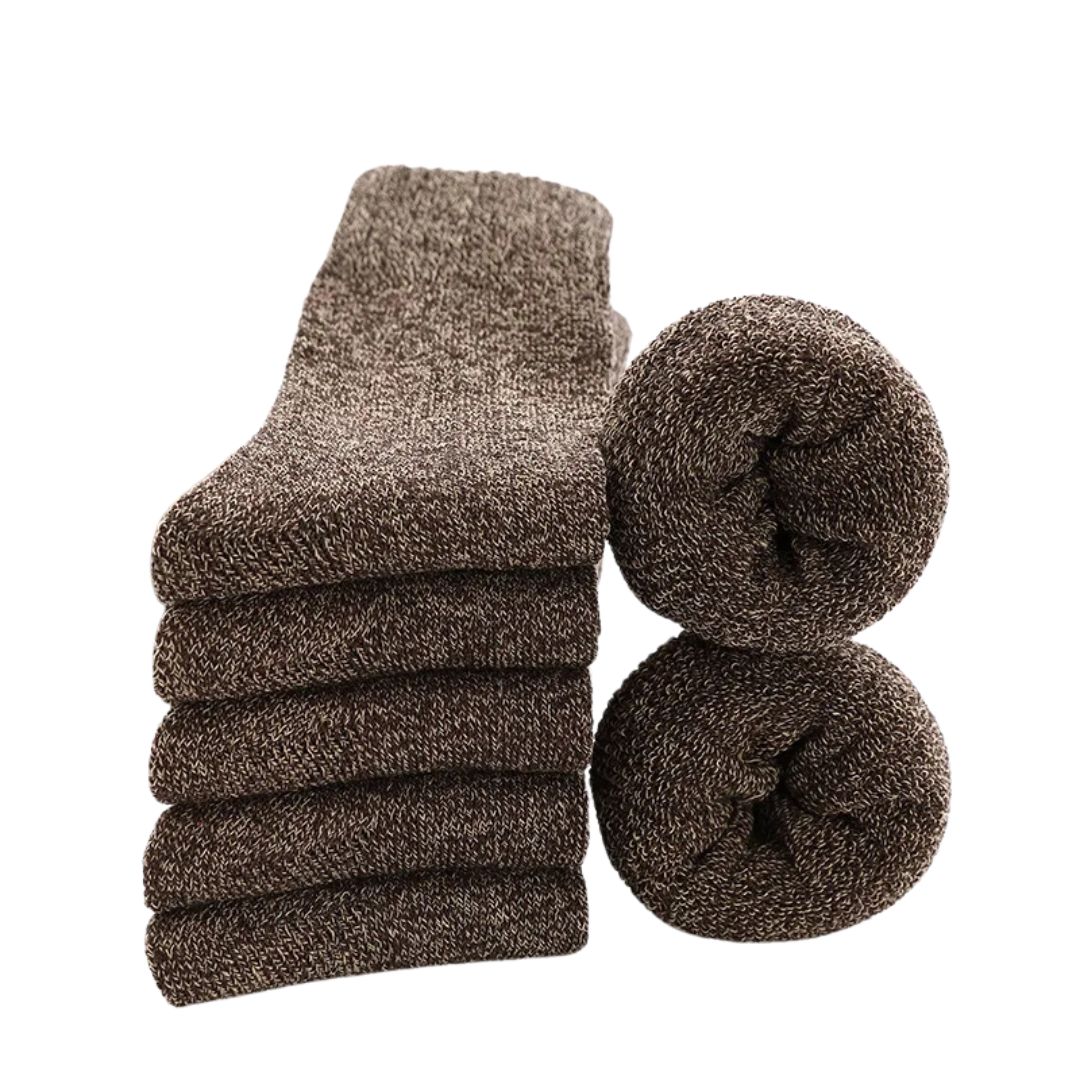 5 Pairs Thicken Wool Socks Men High Quality Towel Keep Warm Winter Socks Cotton Christmas Gift Socks For Man Thermal Size 38-45