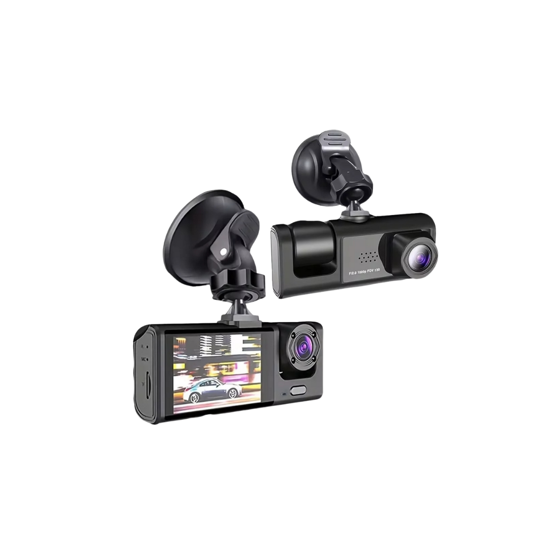 3 Channel Car DVR HD 1080P 3-Lens Inside Vehicle Dash CamThree Way Camera DVRs Recorder Video Registrator Dashcam Camcorder