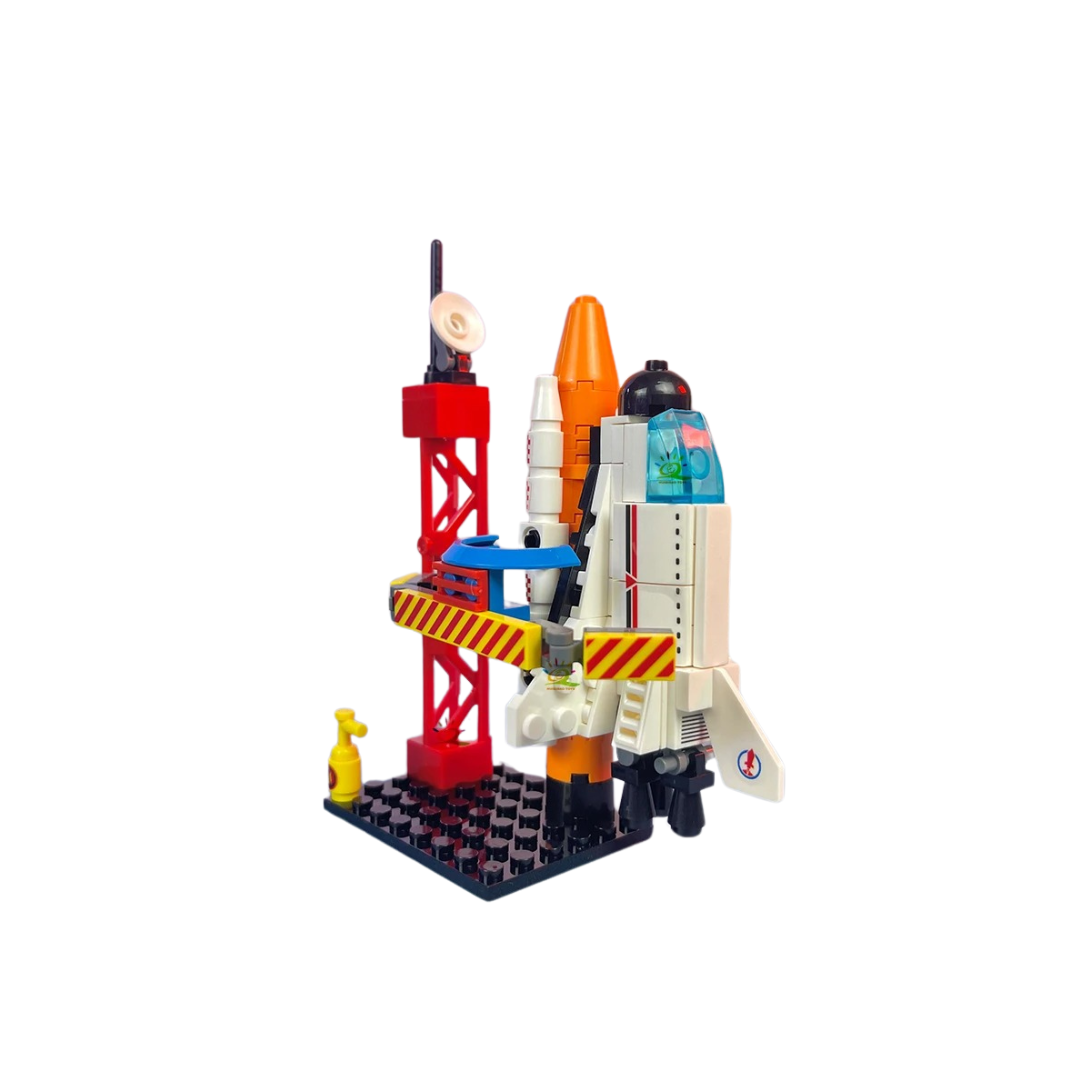 HUIQIBAO Aviation Spaceport Model Space Shuttle Rocket Launch Center Construction Building Blocks MOC Spaceship Kids Bricks Toy