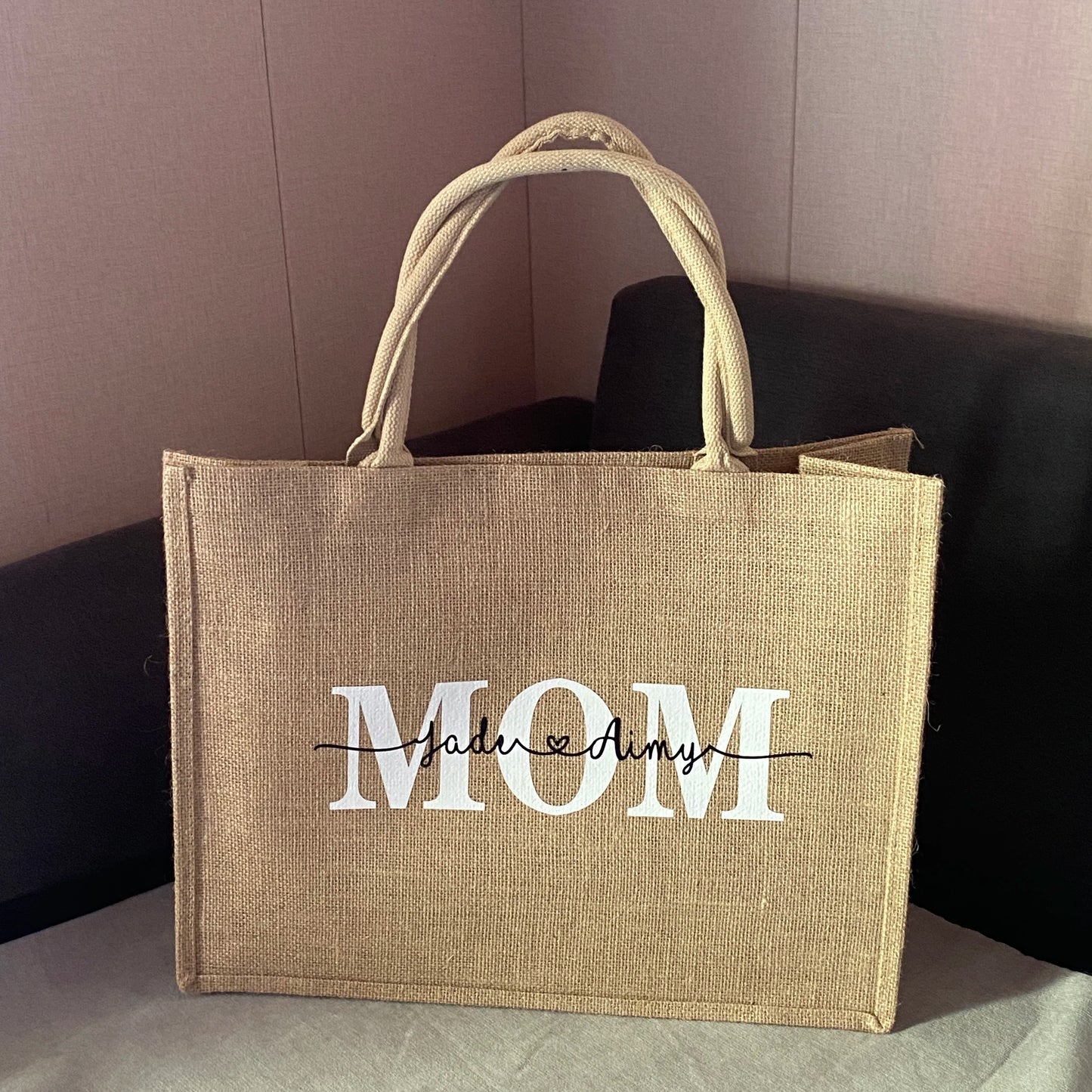 Personalized Jute Bag Bridesmaid Gift Bag Custom Burlap Tote Bag Bridal Bachelorette Party Beach Wedding Favors For Guests