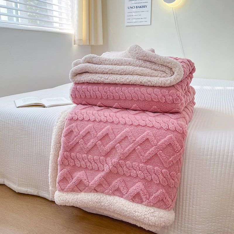 Super Soft Throw Blanket Premium Silky Flannel Fleece 3D Checkered Lightweight Bed Blanket All Season Use