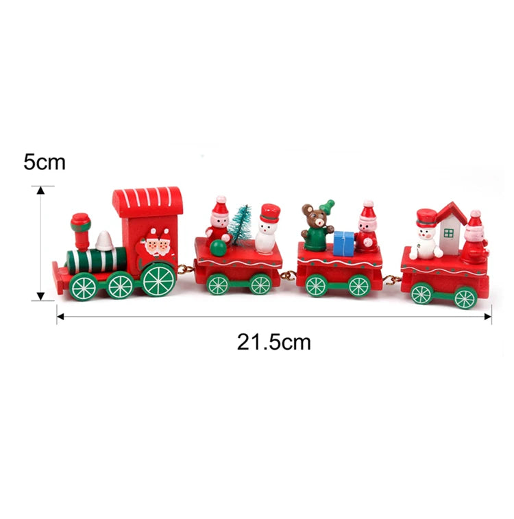 Wooden/Plastic Train Christmas Ornament Merry Christmas Decoration For Home 2024 Xmas Gifts Noel Natal Navidad New Year 2025