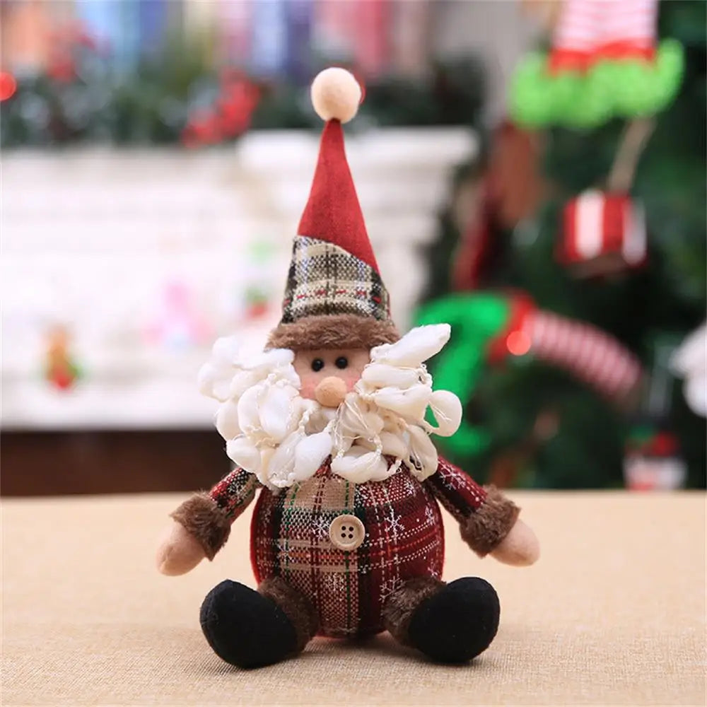 Christmas Dolls Santa Claus Snowman Elk Toys Xmas Figurines Red Xmas Tree Ornament Christmas Decorations For Home  navidad 2021