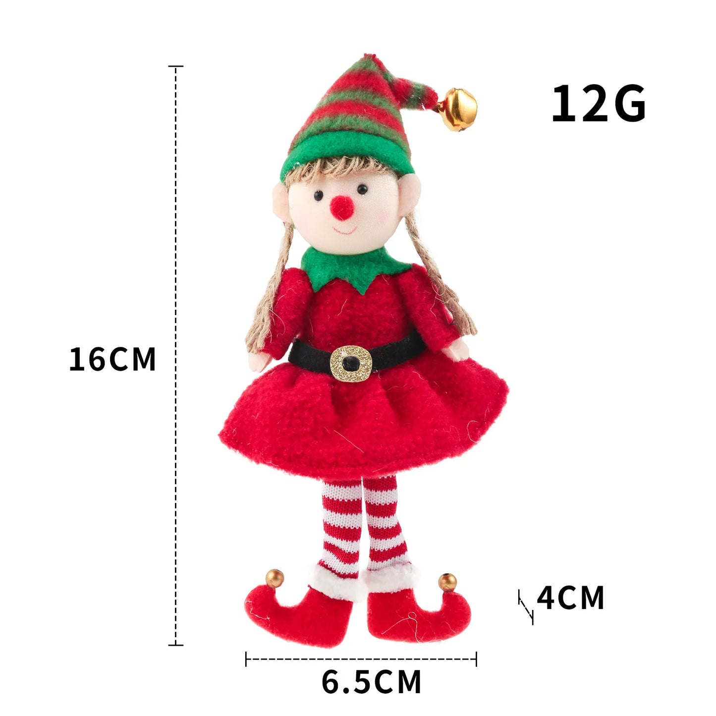 Christmas Decora tionRed and green fabric Plush Leg Elf Doll Ornaments Boys Girls Elves Toy Doll for 2022 New Year Home Decor