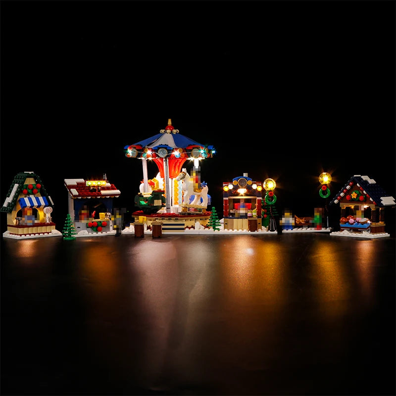 Vonado LED Lighting Set for 10235 Christmas Winter Village Market 36010 Model Toy Light Kit, Not Included the Building Block