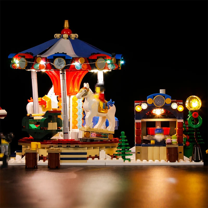 Vonado LED Lighting Set for 10235 Christmas Winter Village Market 36010 Model Toy Light Kit, Not Included the Building Block