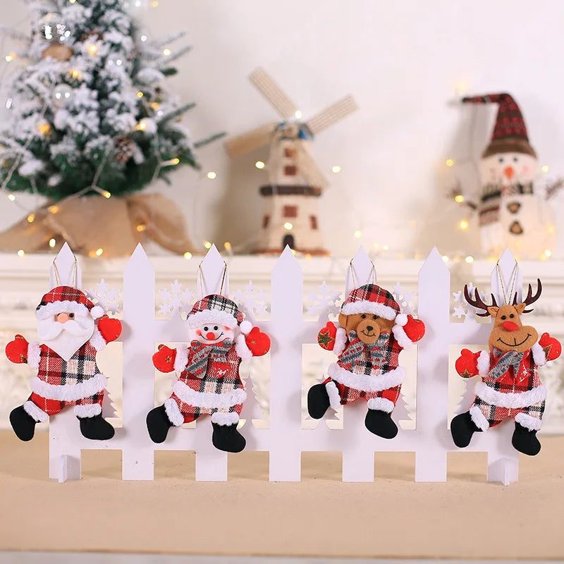 2023 Happy New Year Xmas Ornaments Diy Xmas Gift Santa Claus Snowman Tree Pendant Doll Hang Decorations for Navidad Home Decor