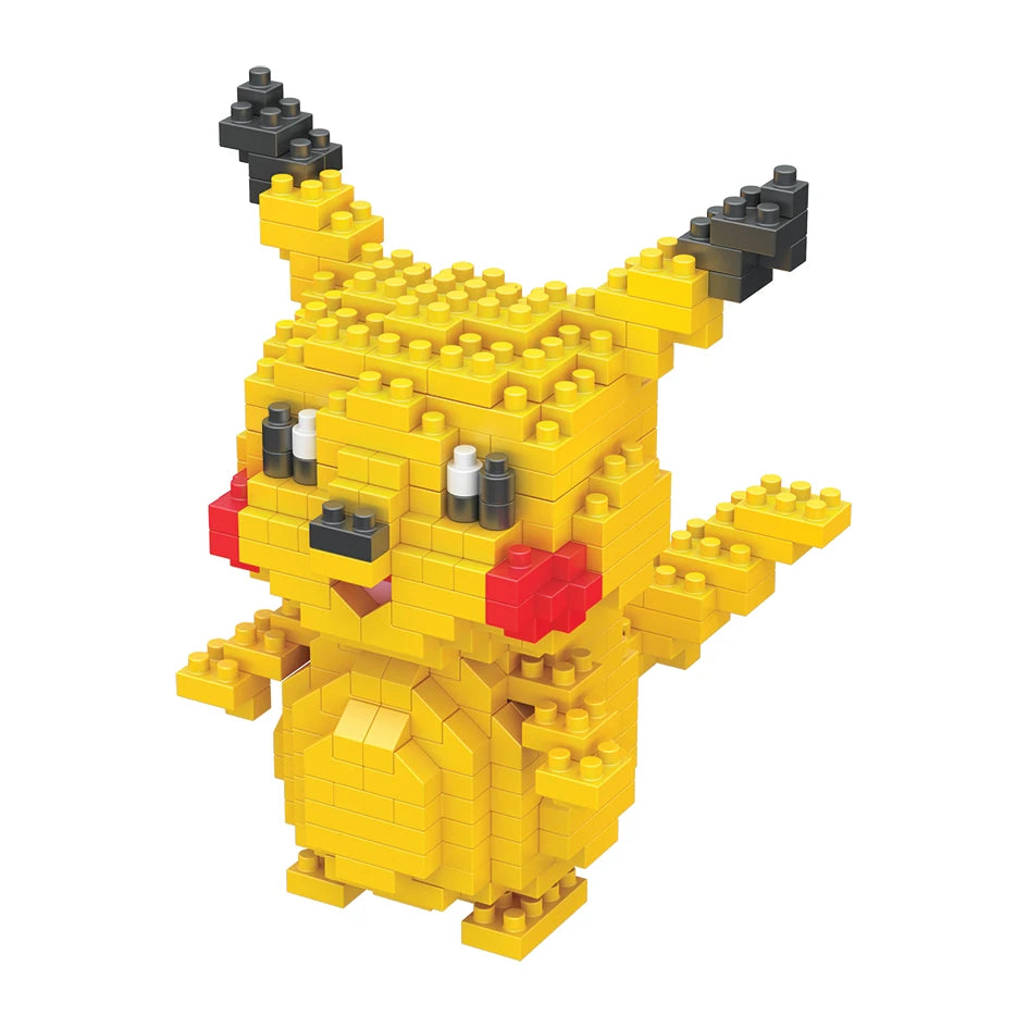 Pokémon Doll Miniature Diamond Building Blocks, Small Particles Assembled, DIY Puzzle, Pikachu, Animal Model