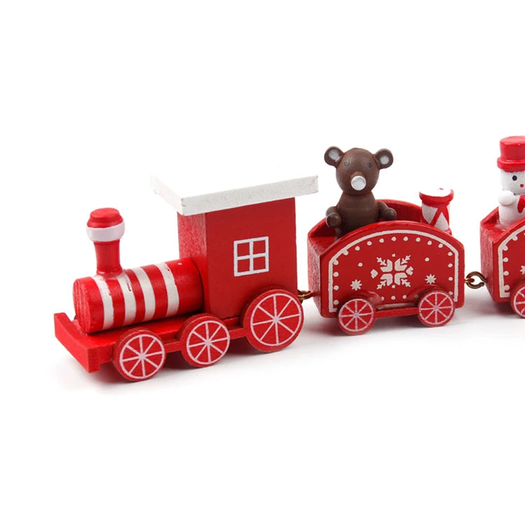 Wooden/Plastic Train Christmas Ornament Merry Christmas Decoration For Home 2024 Xmas Gifts Noel Natal Navidad New Year 2025