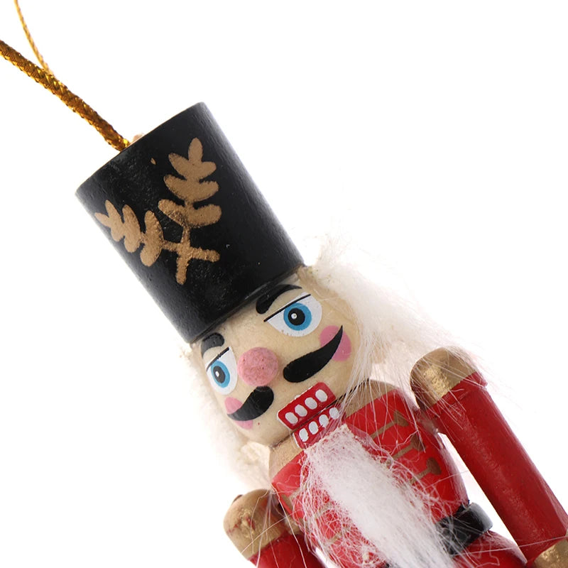 2020 Year 10cm Wooden Nutcracker Doll Soldier Puppet Christmas Kids Gifts New Year Christmas Tree Pendant Ornaments Decoration