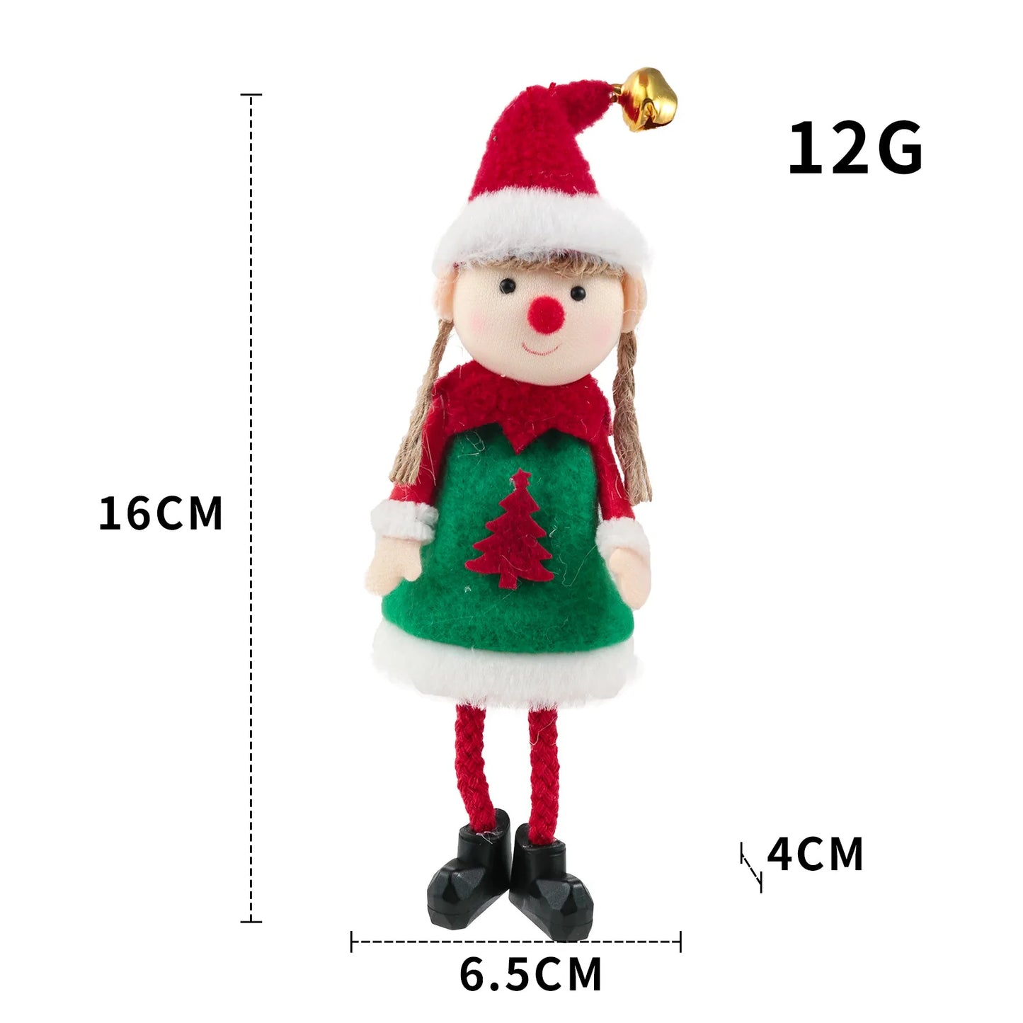 Christmas Decora tionRed and green fabric Plush Leg Elf Doll Ornaments Boys Girls Elves Toy Doll for 2022 New Year Home Decor