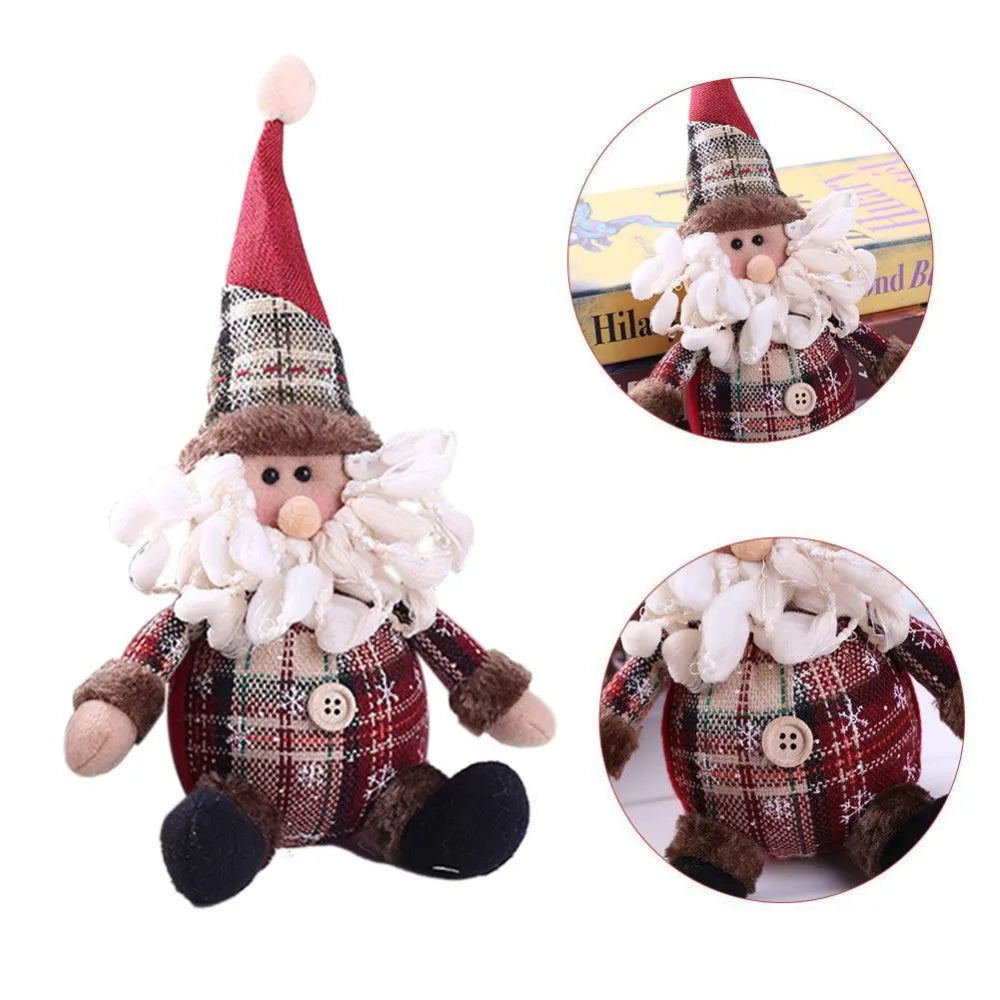 Christmas Dolls Santa Claus Snowman Elk Toys Xmas Figurines Red Xmas Tree Ornament Christmas Decorations For Home  navidad 2021