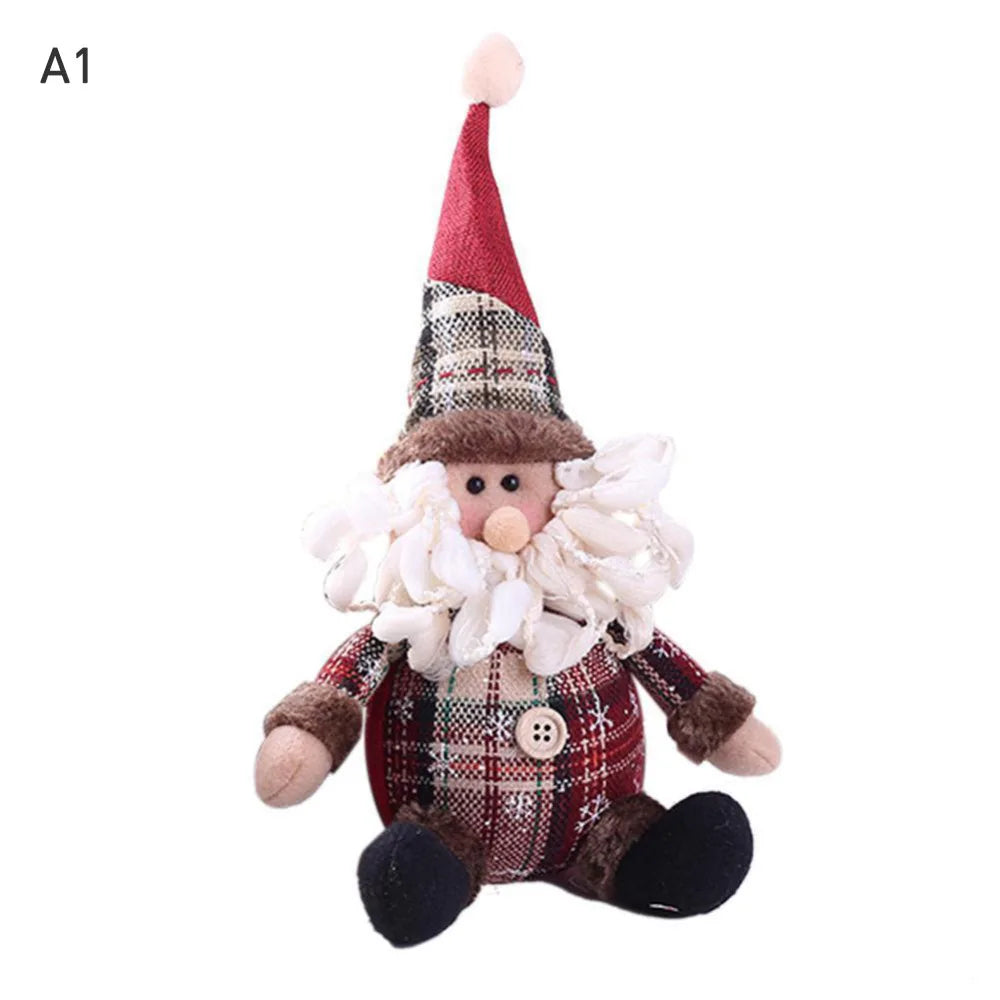 Christmas Dolls Santa Claus Snowman Elk Toys Xmas Figurines Red Xmas Tree Ornament Christmas Decorations For Home  navidad 2021