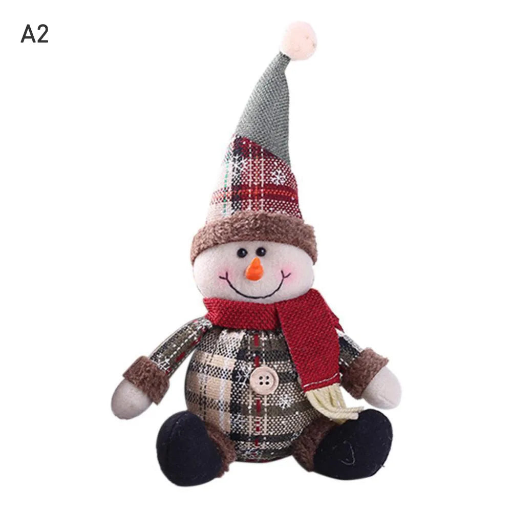 Christmas Dolls Santa Claus Snowman Elk Toys Xmas Figurines Red Xmas Tree Ornament Christmas Decorations For Home  navidad 2021