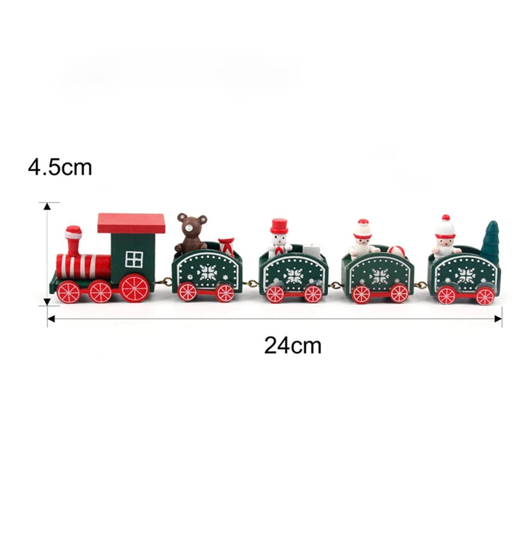 Wooden/Plastic Train Christmas Ornament Merry Christmas Decoration For Home 2024 Xmas Gifts Noel Natal Navidad New Year 2025