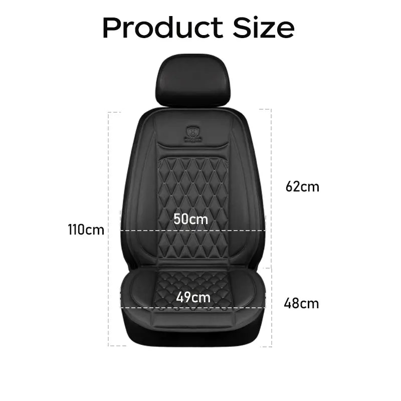 12-24v Heated Car Seat Cover 30' Fast Car Seat Heater Cloth/Flannel  Heated Car Seat Protector 25W Seat Heating Cover Car Seat