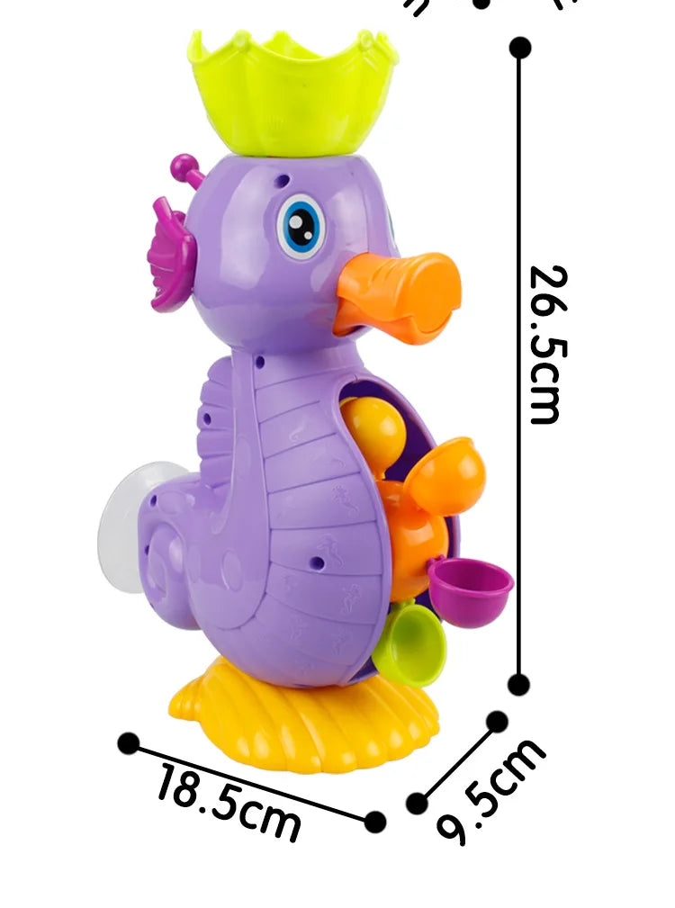 Kids Shower Bath Toys Cute Yellow Duck Waterwheel Toys Baby Faucet Bathing Water Spraying Tool Wheel Type Dabbling Toy