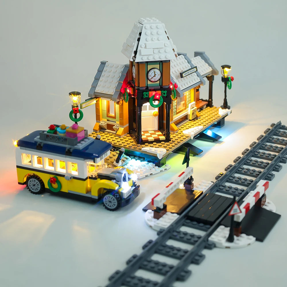 LED Light Kit For Christmas Gift 10259 Winter Village Station Series Compatible With 36011 Building Blocks Toy Lamp Set No Model