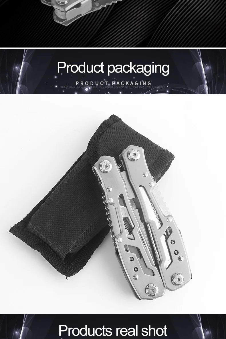 Multipurpose Knife Stainless Steel Multi-tool Pocket Knife Pliers Folding Knife Pliers Portable Folding Blade Survival Knife