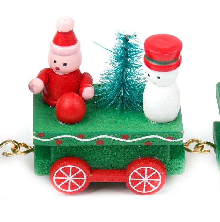 Wooden/Plastic Train Christmas Ornament Merry Christmas Decoration For Home 2024 Xmas Gifts Noel Natal Navidad New Year 2025