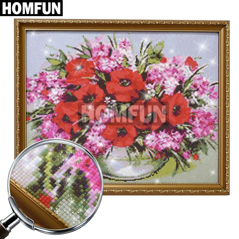 HOMFUN Full Square/Round Drill 5D DIY Diamond Painting "Village Christmas Tree" 3D Embroidery Cross Stitch 5D Decor A00779