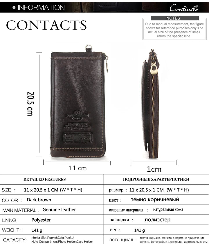 2022 Men Wallet Clutch Genuine Leather Brand Rfid  Wallet Male Organizer Cell Phone Clutch Bag Long Coin Purse Free Engrave