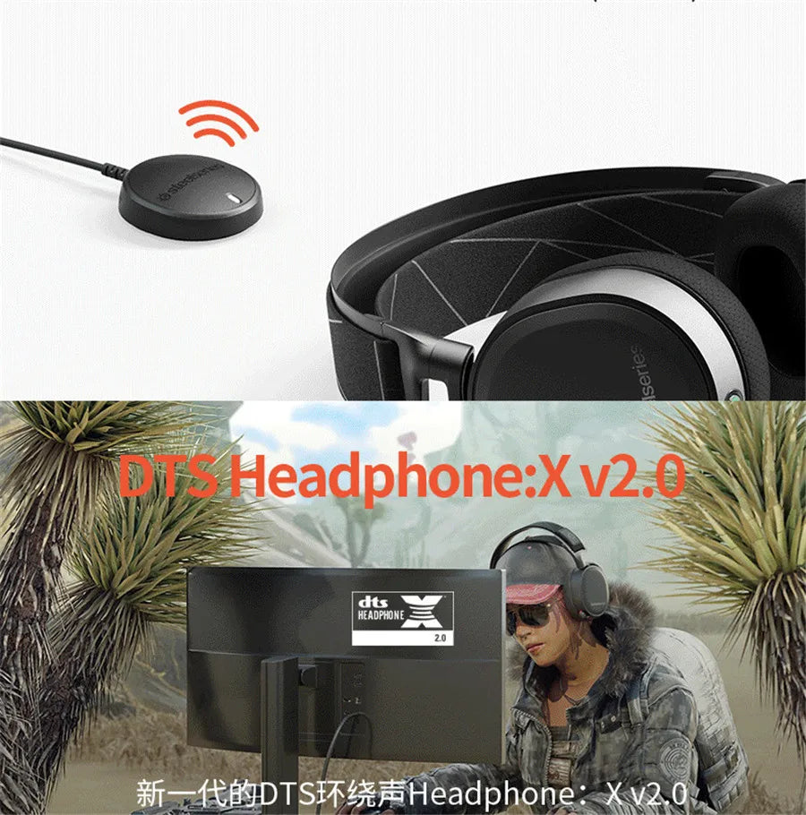 2019 Edition SteelSeries Arctis 7 Gaming Headset High  DTSXv2.0 7.1 Wireless game headset Headphone wear belt wheat