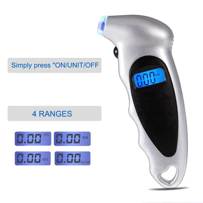 Digital Car Tire Tyre Air Pressure Gauge Meter LCD Display Manometer Barometers Tester for Car Truck Motorcycle