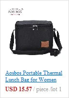 Aosbos Portable Thermal Lunch Bags for Women Kids Men Fashion  Picnic Cooler Lunch Bag Insulated Travel Food Tote Bags Box 2019