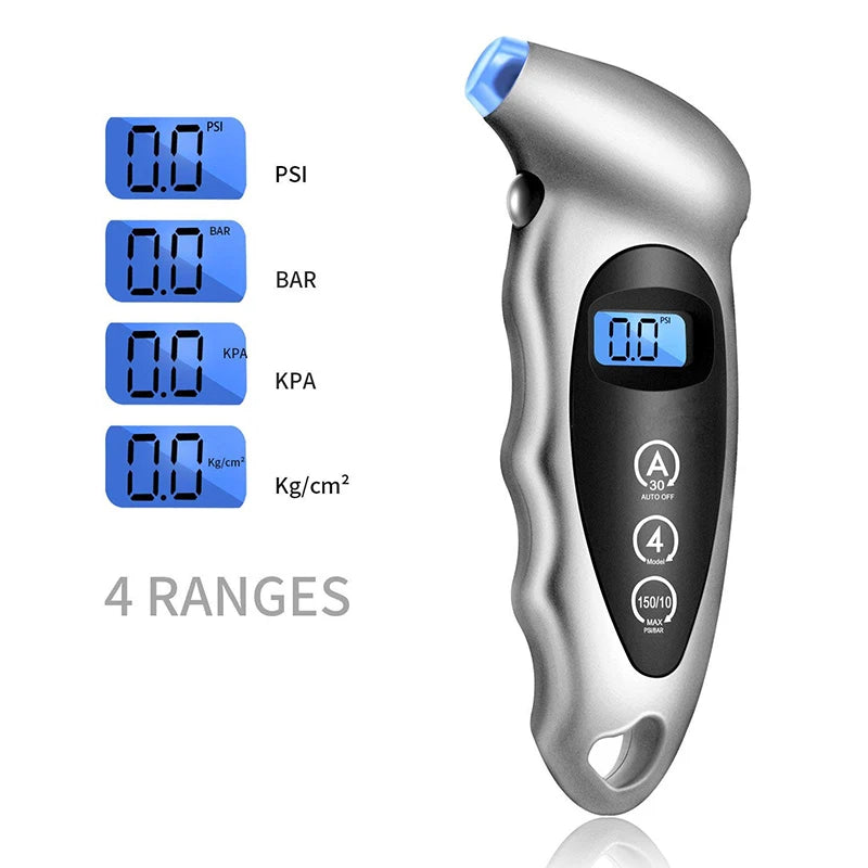 Digital Car Tire Tyre Air Pressure Gauge Meter LCD Display Manometer Barometers Tester for Car Truck Motorcycle