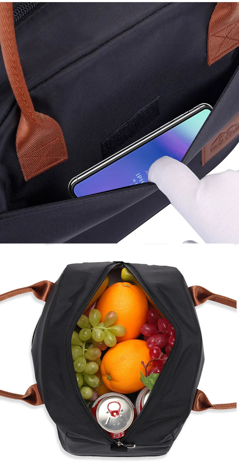 Aosbos Portable Thermal Lunch Bags for Women Kids Men Fashion  Picnic Cooler Lunch Bag Insulated Travel Food Tote Bags Box 2019