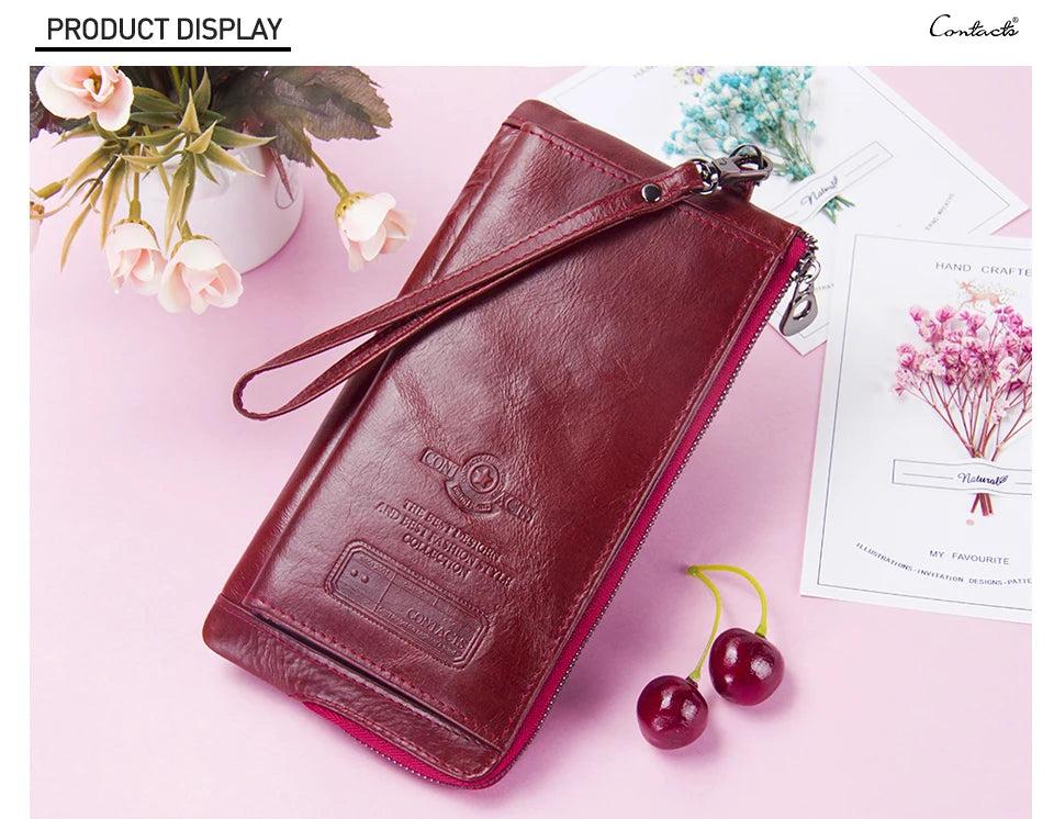 2022 Men Wallet Clutch Genuine Leather Brand Rfid  Wallet Male Organizer Cell Phone Clutch Bag Long Coin Purse Free Engrave