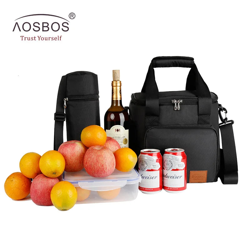 Aosbos Portable Thermal Lunch Bags for Women Kids Men Fashion  Picnic Cooler Lunch Bag Insulated Travel Food Tote Bags Box 2019