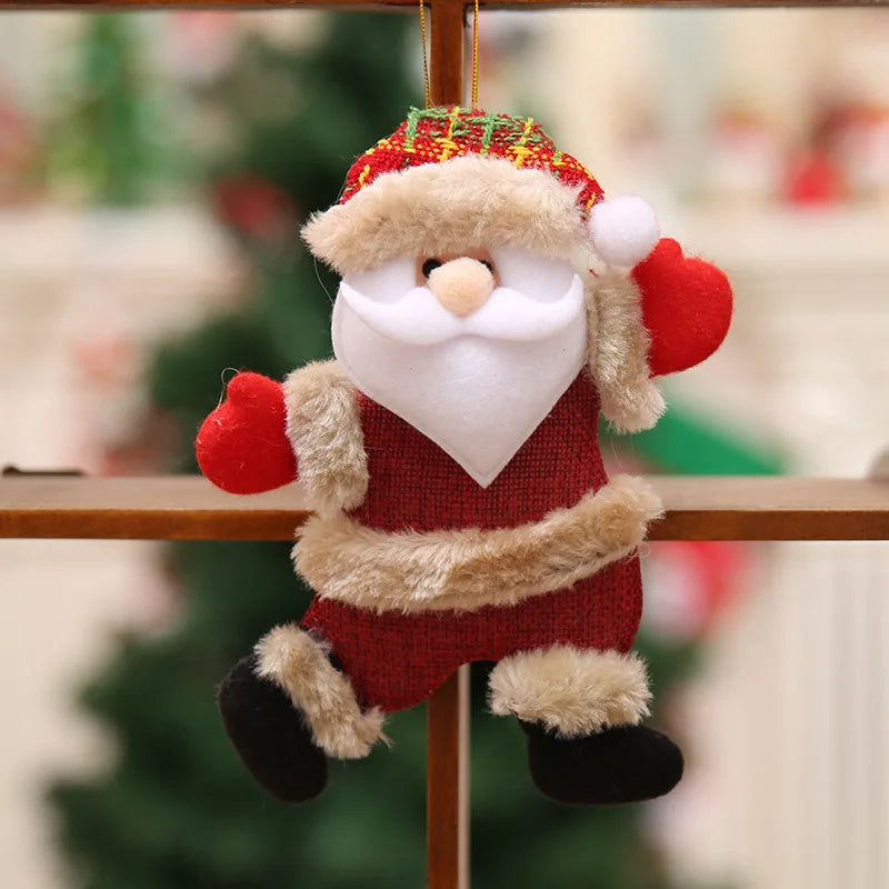 Christmas Dolls Santa Claus Snowman Elk Toys Xmas Figurines Red Xmas Tree Ornament Christmas Decorations For Home  navidad 2021