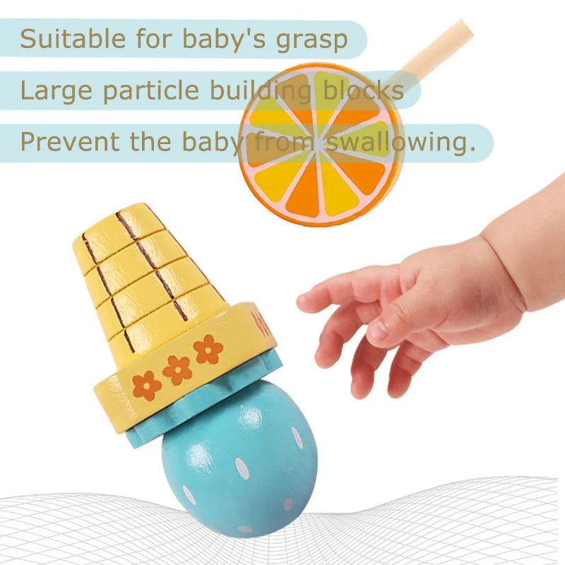 Children Simulation Food Kitchen Toys Wooden Ice Cream Dessert Simulation Food Kitchen Games Play House Pretend Toys For Girls