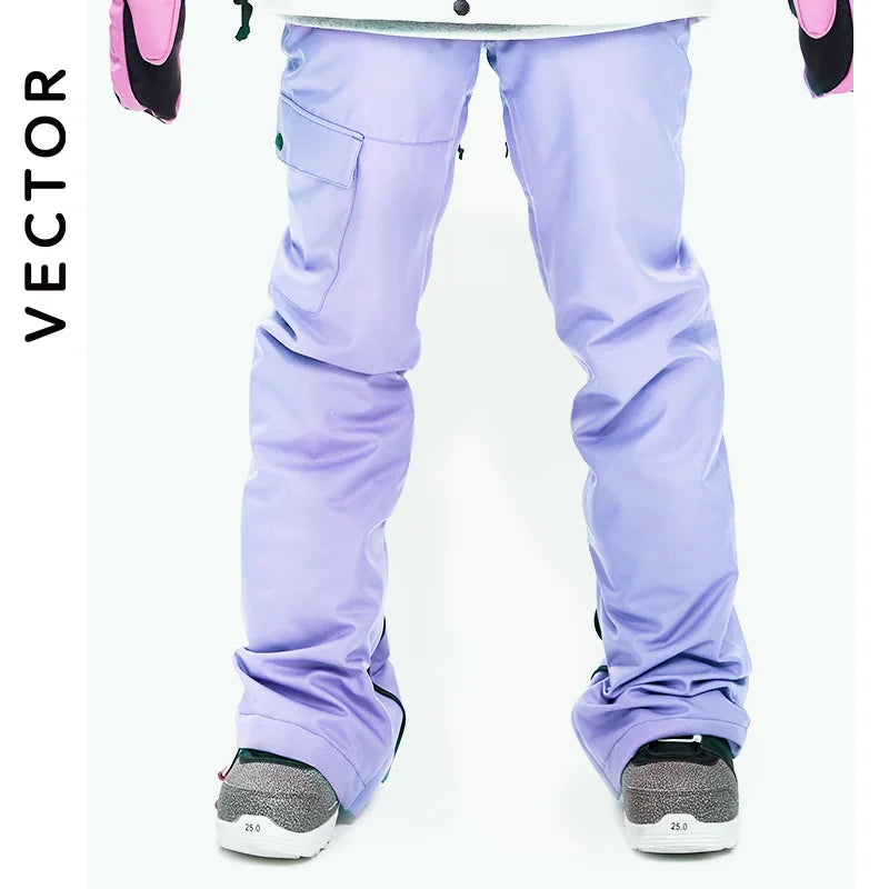 VECTOR Brand Winter Ski Pants Women Outdoor High Quality Windproof Waterproof Warm Snow Trousers Winter Ski Snowboarding Pants