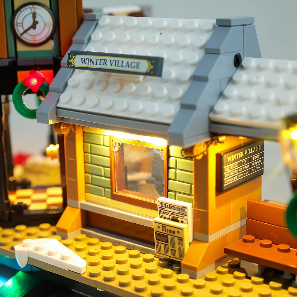 LED Light Kit For Christmas Gift 10259 Winter Village Station Series Compatible With 36011 Building Blocks Toy Lamp Set No Model