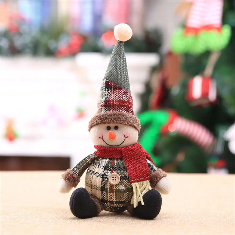 Christmas Dolls Santa Claus Snowman Elk Toys Xmas Figurines Red Xmas Tree Ornament Christmas Decorations For Home  navidad 2021