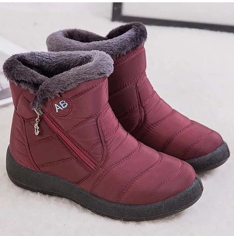 Snow Women Boots Comfortable Women's Boots Waterproof Women Shoes Zipper Shoes Woman Soft Fur Women's Winter Boots Botas Mujer