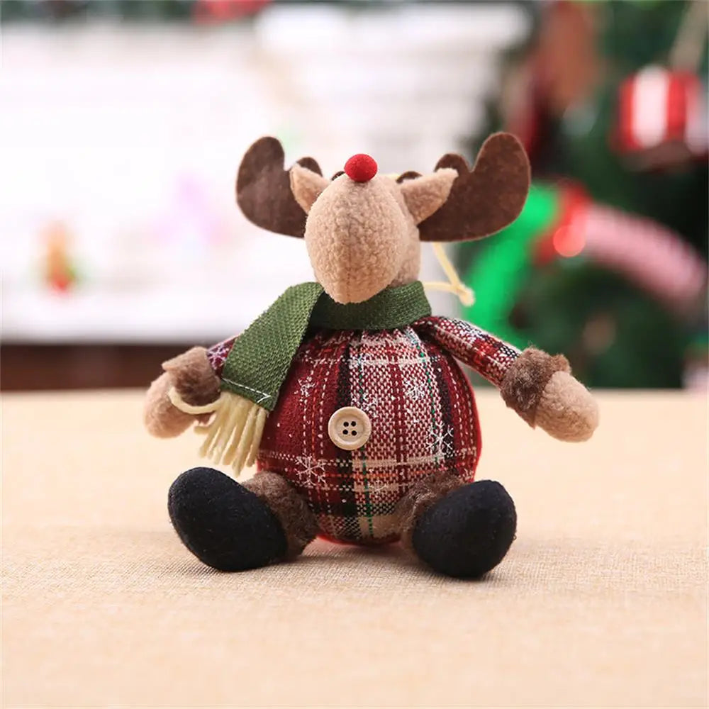 Christmas Dolls Santa Claus Snowman Elk Toys Xmas Figurines Red Xmas Tree Ornament Christmas Decorations For Home  navidad 2021