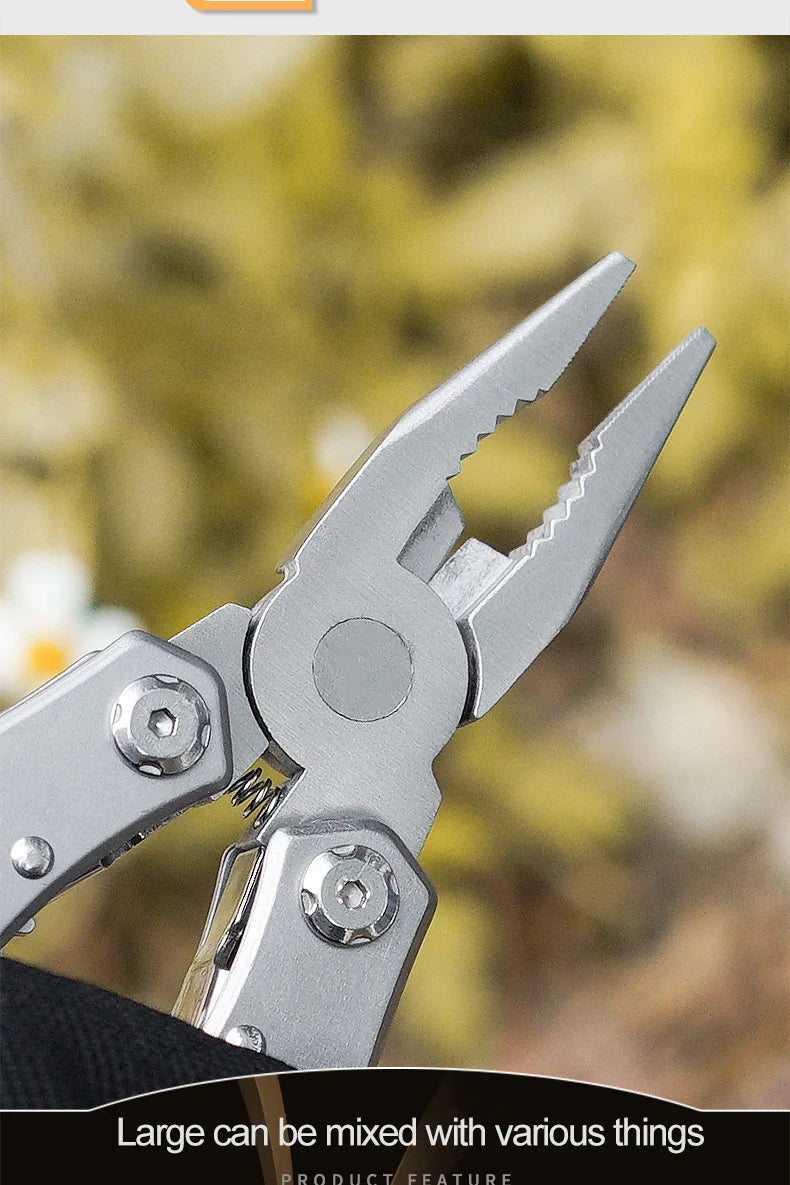 Multipurpose Knife Stainless Steel Multi-tool Pocket Knife Pliers Folding Knife Pliers Portable Folding Blade Survival Knife