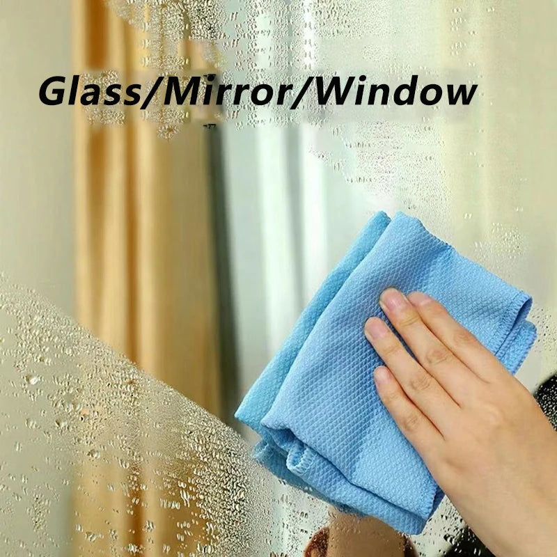 5PCS Microfiber Washing Dish Cloth Cleaning Towel Super Absorbable Window Glass Cleaning Cloth Kitchen Anti-grease Wiping Rags