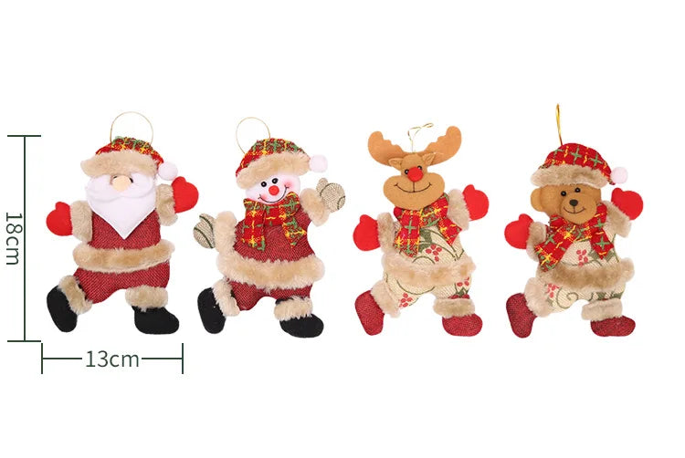 Christmas Dolls Santa Claus Snowman Elk Toys Xmas Figurines Red Xmas Tree Ornament Christmas Decorations For Home  navidad 2021