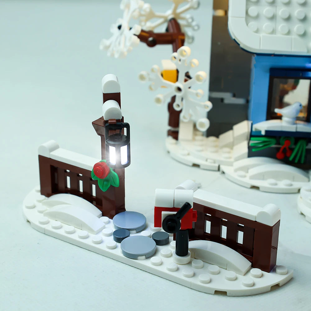 LED Light Kit For Christmas Gift 10259 Winter Village Station Series Compatible With 36011 Building Blocks Toy Lamp Set No Model